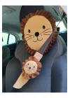 2li paket Şampiyon Arslan Araç Yastık Ve Kemer Seti Yol Arkadaşı Yastık Kemer Puset Dekoru Aslan