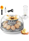12 Yumurtalık Otomatik Sulamalı Tavuk Kuluçka Makinesi | Hassas Isı ve Nem Kontrolü