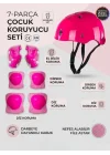 Paten Bisiklet Kaskı Kaykay Kırmızı Siyah Lacivert Pembe Kız Erkek Çocuk Kaskı, Dizlik Dirseklik Eldiven 3-8 Yaş