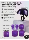 Paten Bisiklet Kaskı Kaykay Kırmızı Siyah Lacivert Pembe Kız Erkek Çocuk Kaskı, Dizlik Dirseklik Eldiven 3-8 Yaş