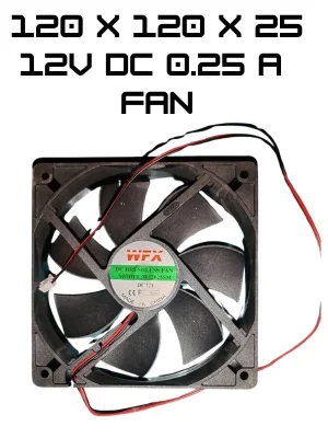 12V 0.25A DC Kuluçka Makinesi Fanı | 12x12x2.5 cm