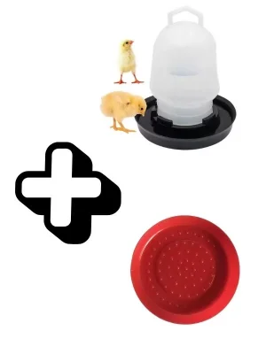 Civciv Suluk 0,75 ML Kaliteli Plastik + Tabak Yemlik