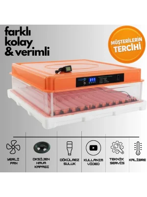 Evonest 120 Yumurtalık Kuluçka Makinesi | Turuncu Renk