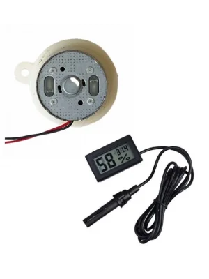 Mini Kuluçka Motoru 12V ve Nem Ölçer | Kuluçka Makinesi Seti