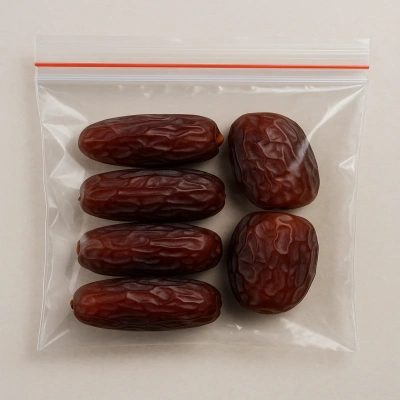 Kilitli Çıtçıtlı Hac Umre Hurma Paketleme Poşeti 11x14 cm – 100 Adet