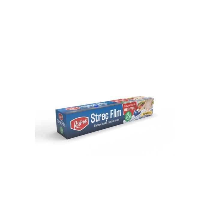 Streç Film 45 Cm X 300 M (KAYAR BIÇAK HEDİYELİ) 1 Adet