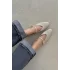 Tony Kadın Kırışık Deri Babet Bej