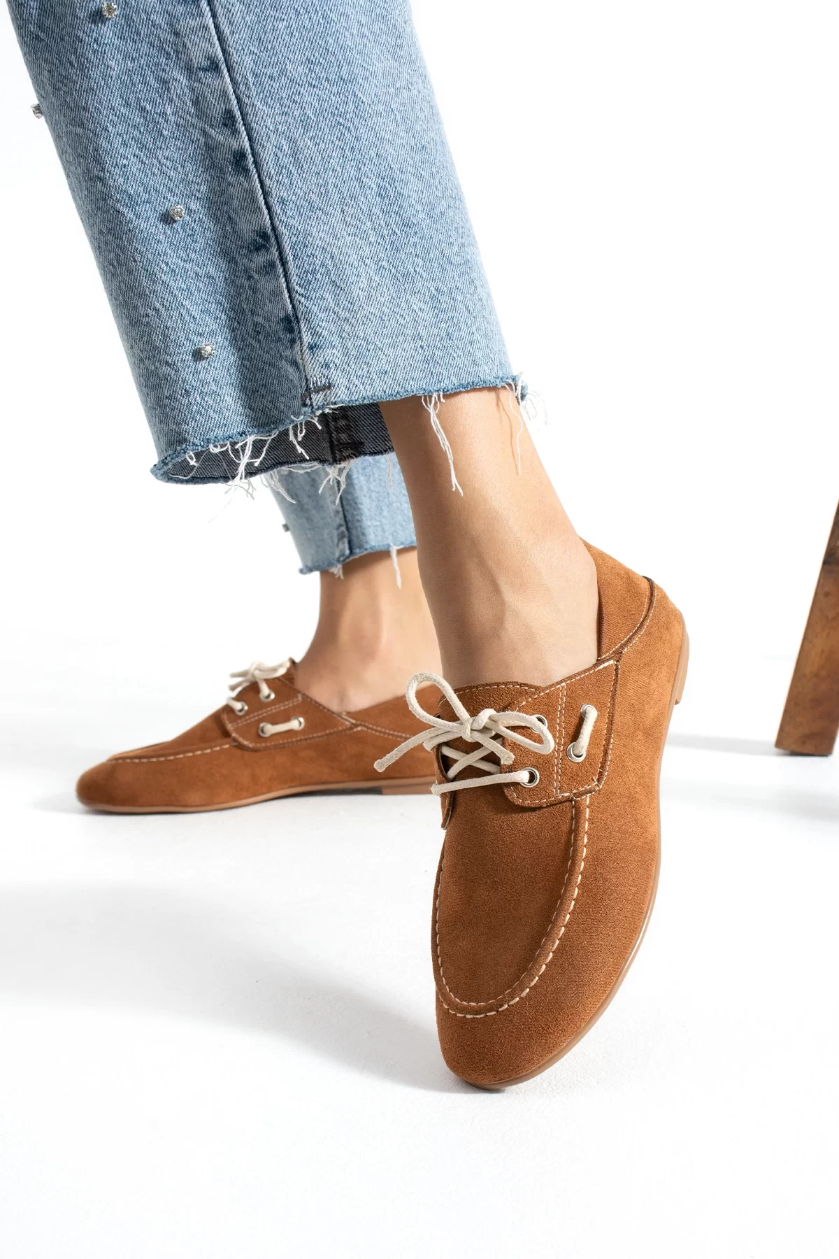 Casual Chic Açık Kahve Kadın Düz Taban Babet Ayakkabı