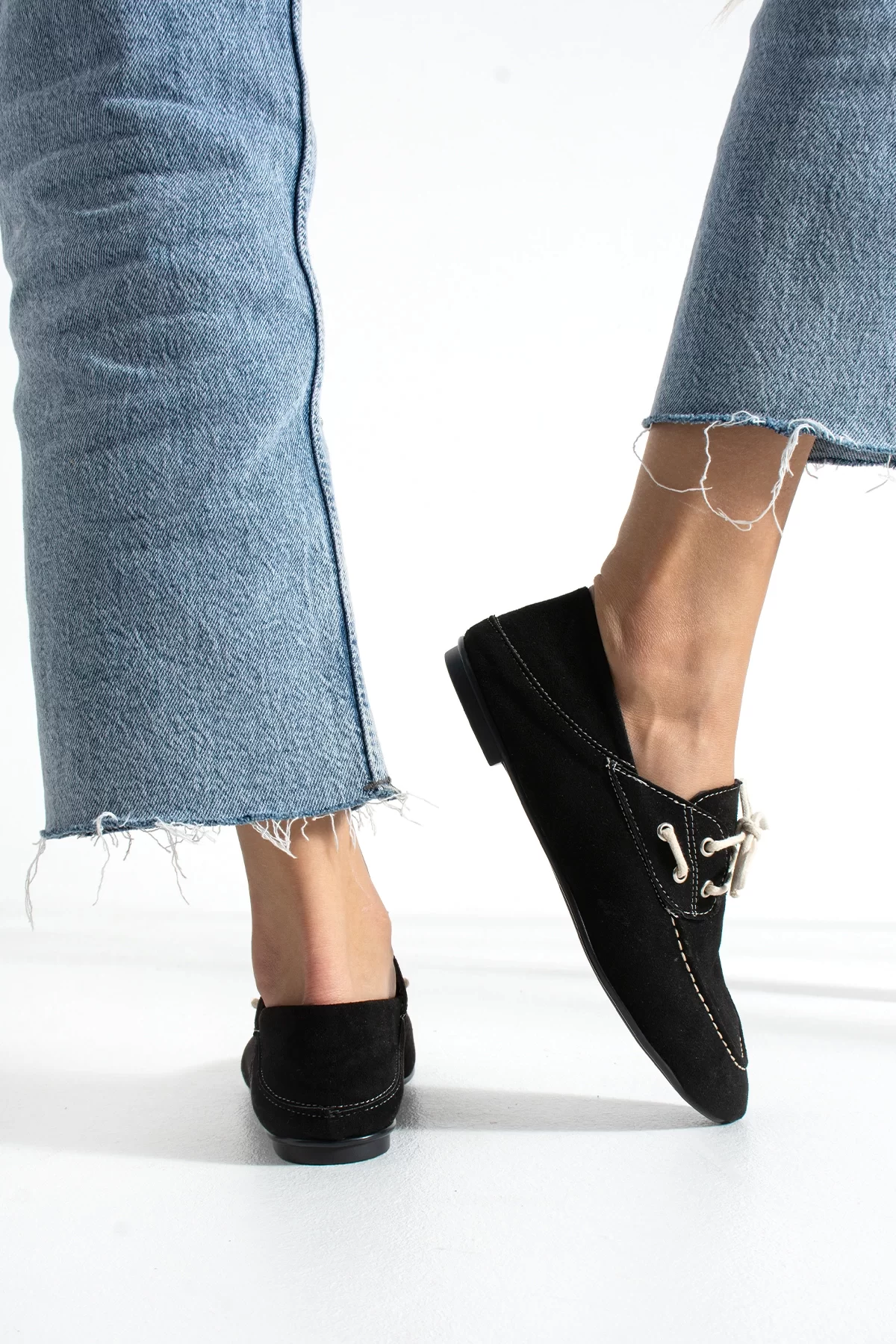 Casual Chic Siyah Kadın Düz Taban Babet Ayakkabı
