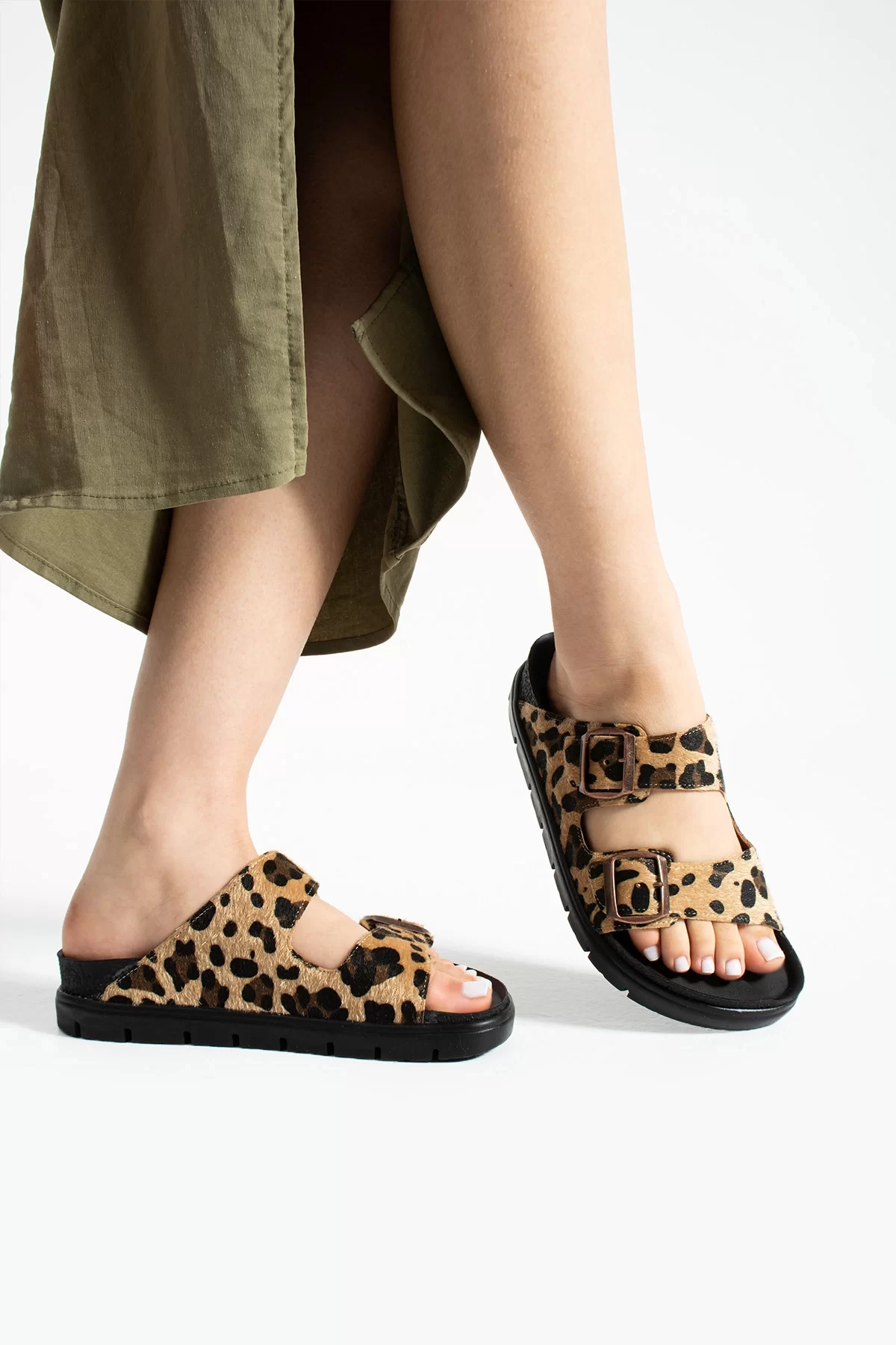 Leopar Terlik Bej