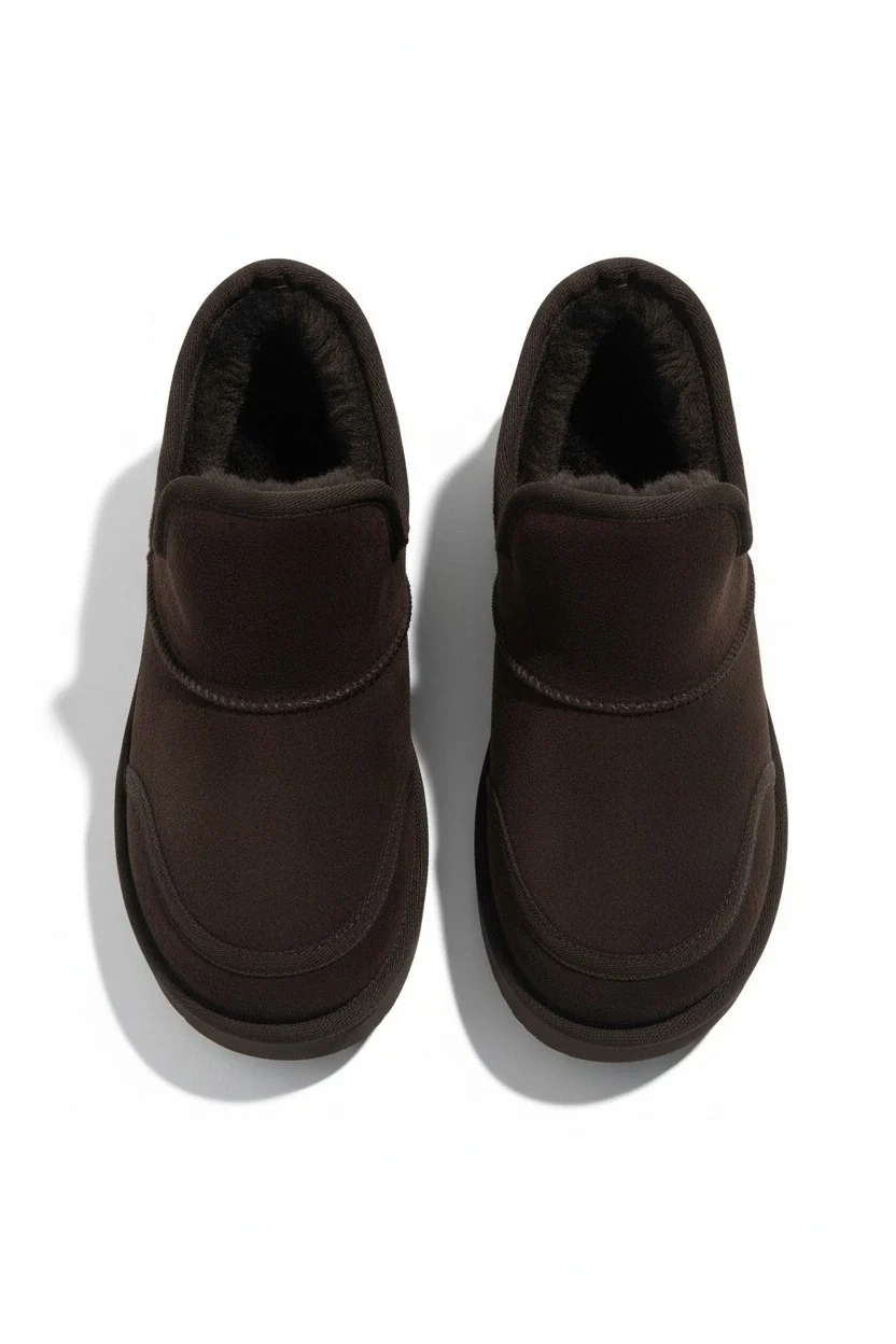 Lusso Kalın Taban Kışlık İçi Kürklü Kadın Bot - Kahve