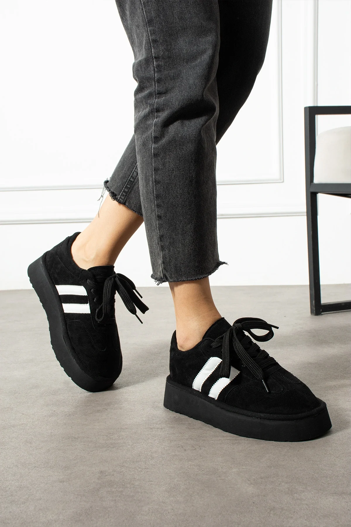 Monte Kadın Sneaker Premium Tasarım - Siyah