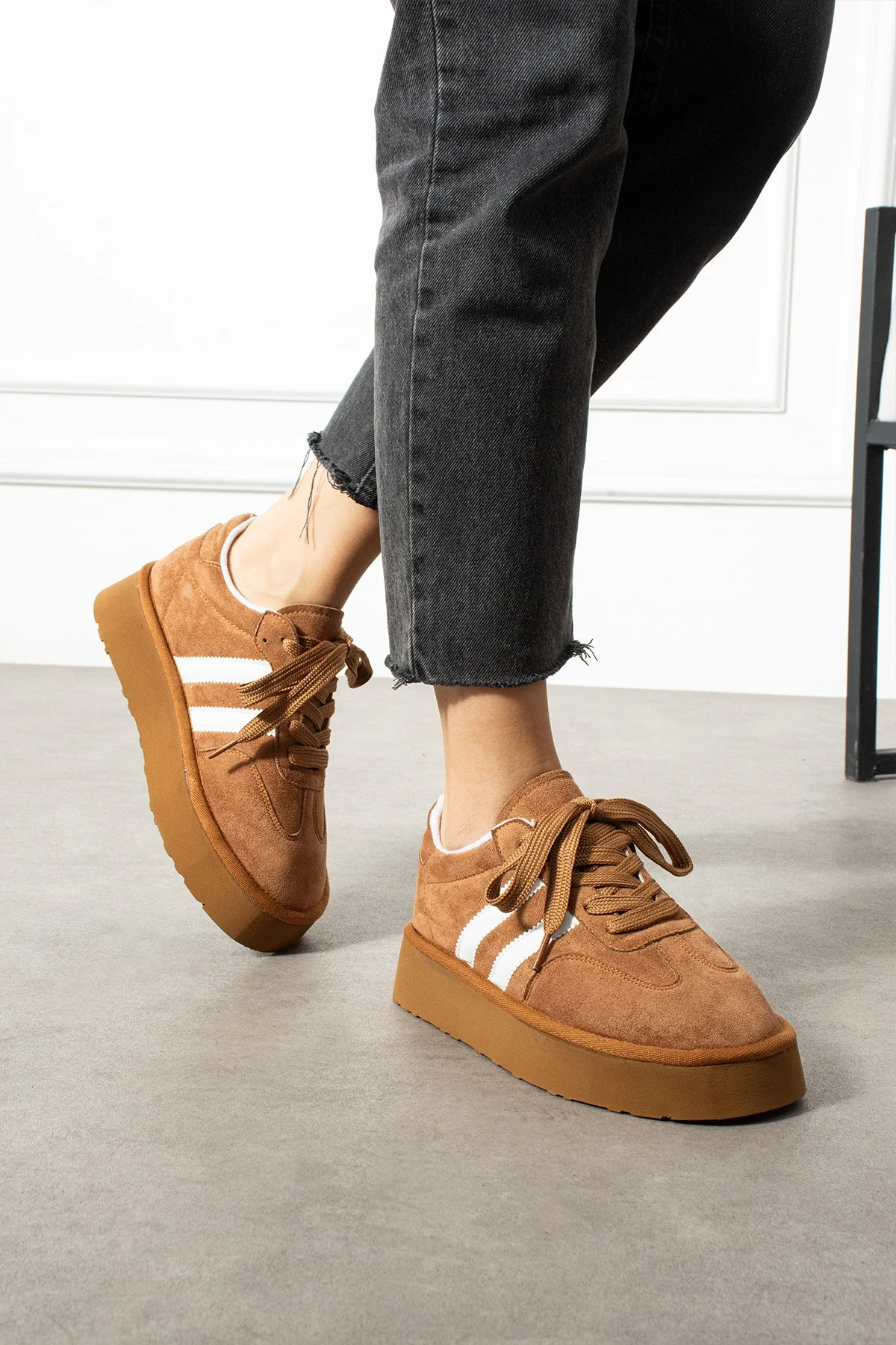 Monte Kadın Sneaker Premium Tasarım - Taba