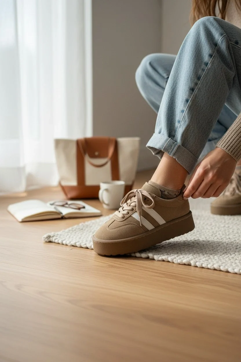 Monte Kadın Sneaker Hafif Premium Tasarım - Vizon