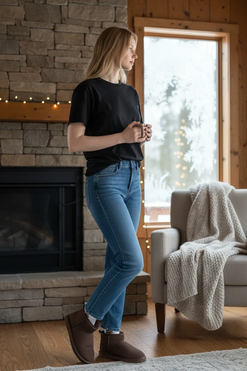 Ultra Mini Classic Süet Tüylü Kadın Bot - Kahve