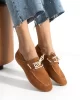 Casual Chic Açık Kahve Kadın Düz Taban Babet Ayakkabı