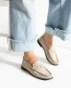 Casual Chic Bej Kadın Bağcıksız Babet Ayakkabı