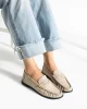 Casual Chic Bej Kadın Bağcıksız Babet Ayakkabı