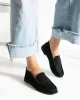 Casual Chic Siyah Kadın Bağcıksız Babet Ayakkabı