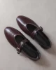 Jin Kadın Kırışık Deri Babet Bordo