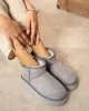 Mini Bot Classic Süet Tüylü Kadın Bot - Gri