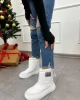 Paraşüt Foreo İçi Yünlü Kadın Bot - Beyaz