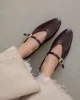 Tony Kadın Kırışık Deri Babet Bordo