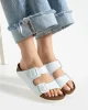 Fuga Comfort Beyaz Unisex Tokalı Terlik – Ortopedik, Hafif, Kaymaz Taban
