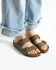 Fuga Comfort Haki Unisex Tokalı Terlik – Ortopedik, Hafif, Kaymaz Taban