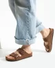 Fuga Comfort Taba Unisex Tokalı Terlik – Ortopedik, Hafif, Kaymaz Taban