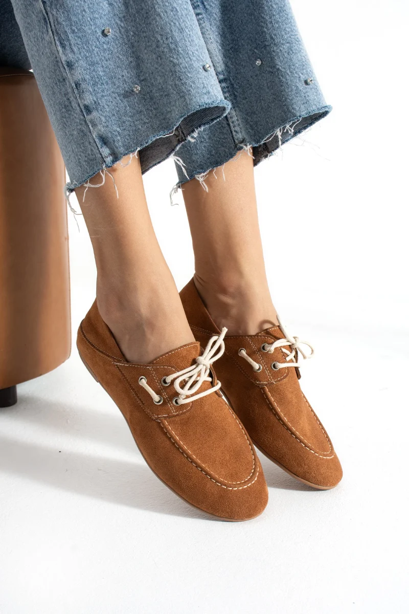 Casual Chic Açık Kahve Kadın Düz Taban Babet Ayakkabı