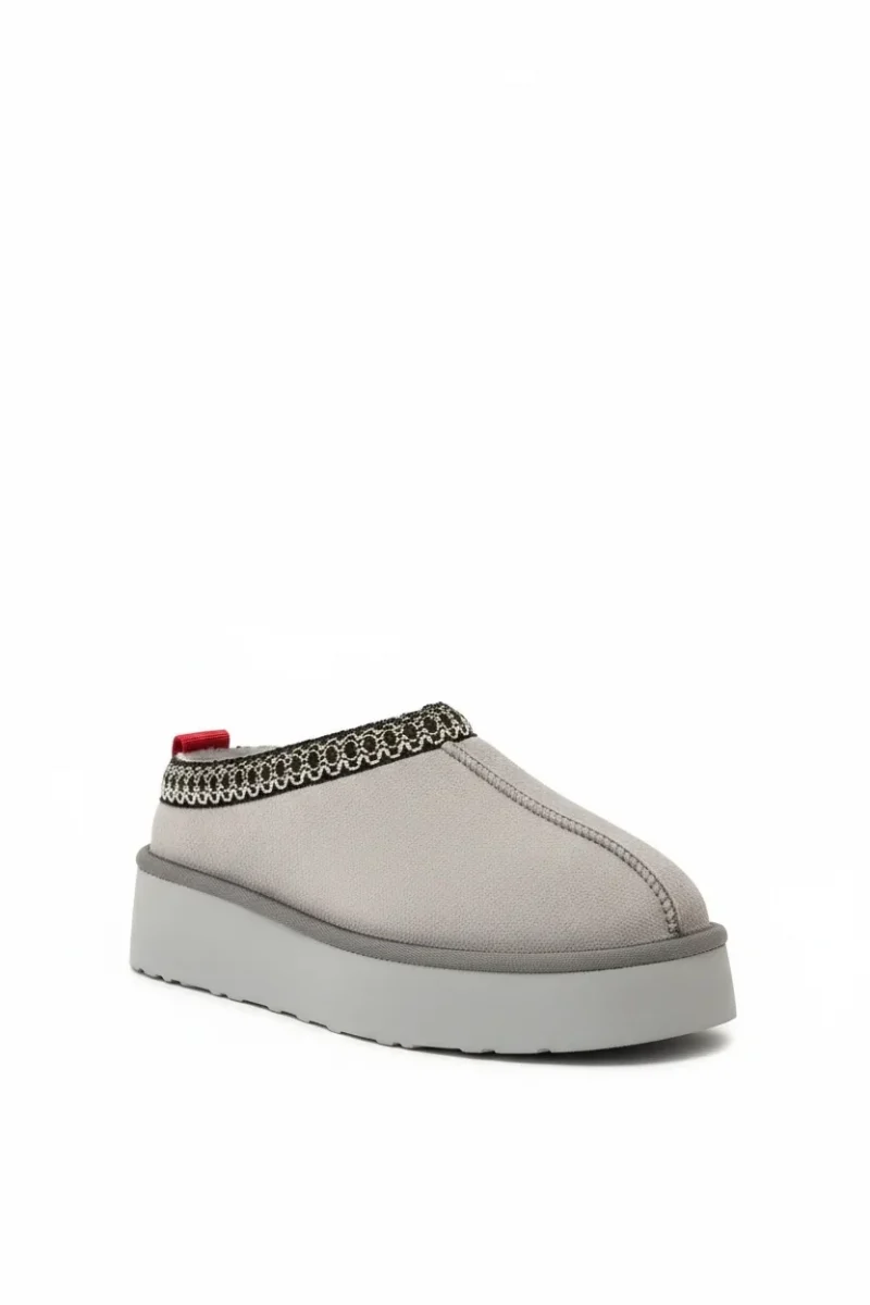 Tazzy Classic Süet Tüylü Kadın Bot - Gri