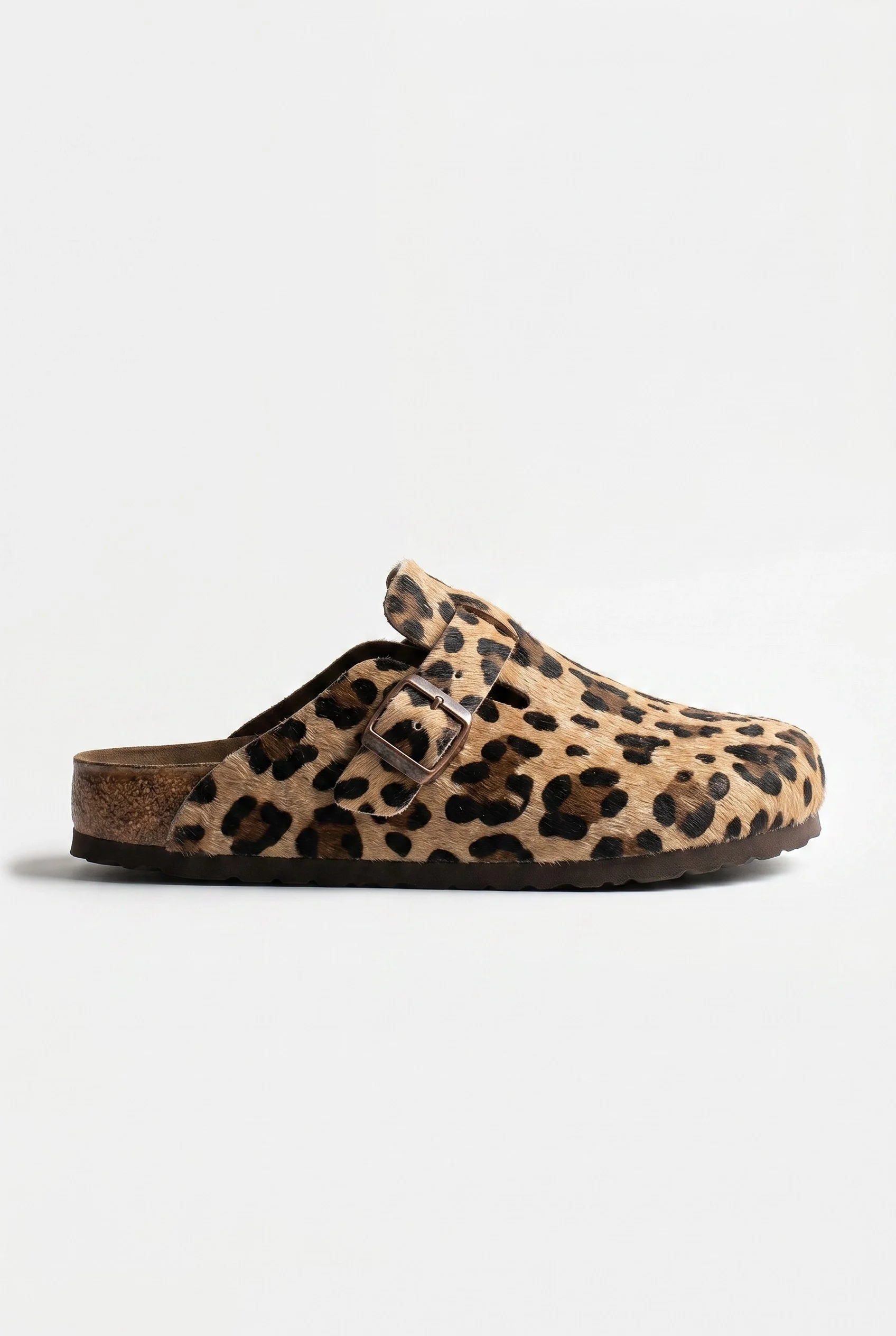 Doston Slippers Comfortable Sole, City Style - Leopard Coffee