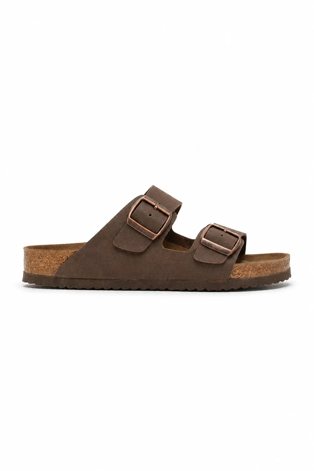 Çift Tokalı Fuga Comfort Unisex Terlik – Kahve