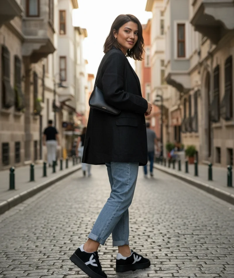 Ella Kadın Premium Sneaker - Siyah