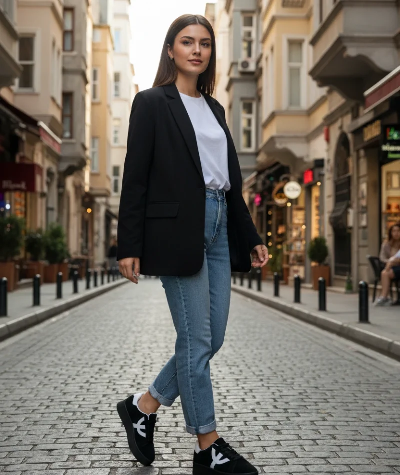 Ella Kadın Premium Sneaker - Siyah