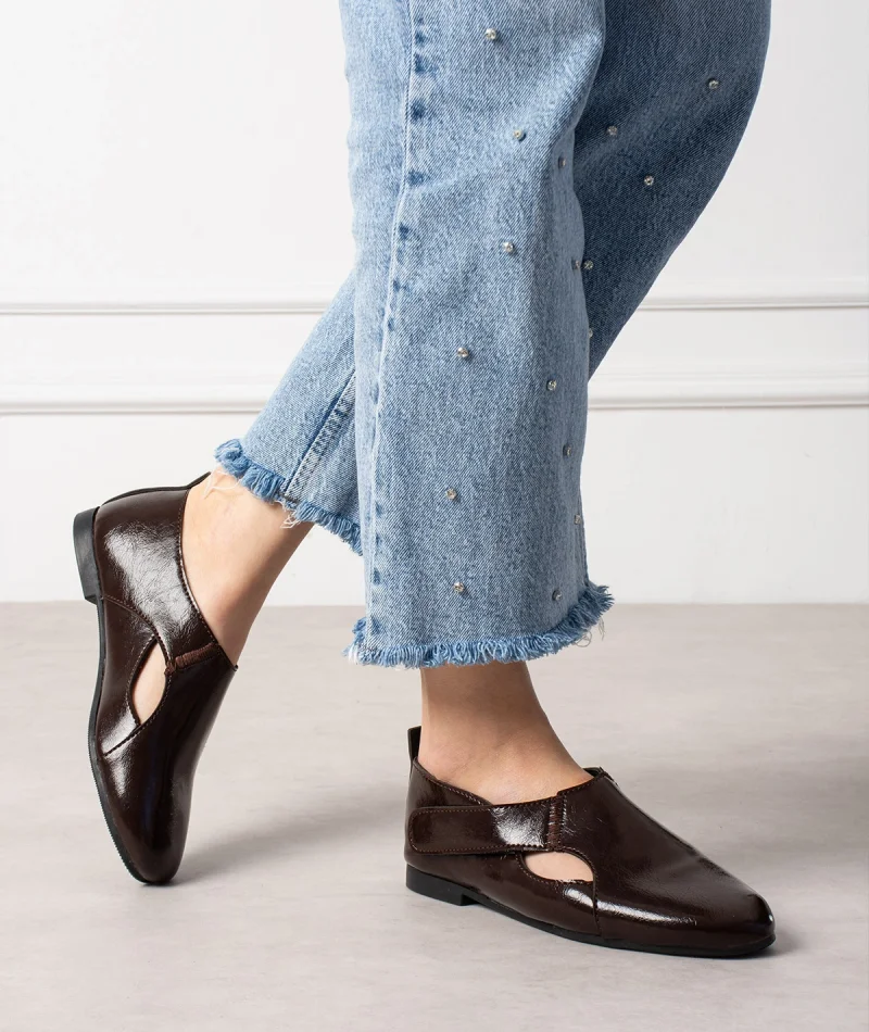 Viona Minimal Kadın Günlük Babet – Kahve