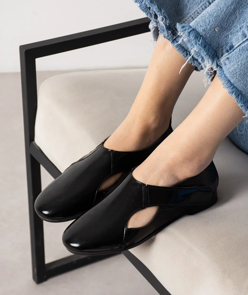 Viona Minimal Kadın Günlük Babet – Siyah