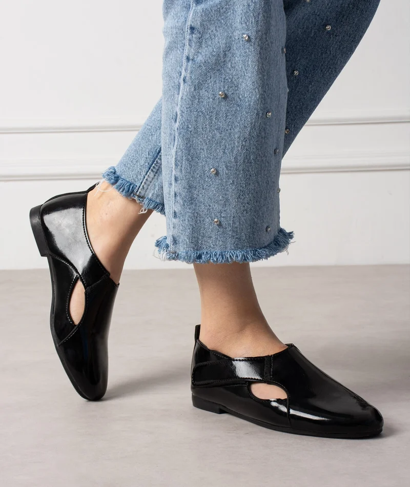 Viona Minimal Kadın Günlük Babet – Siyah