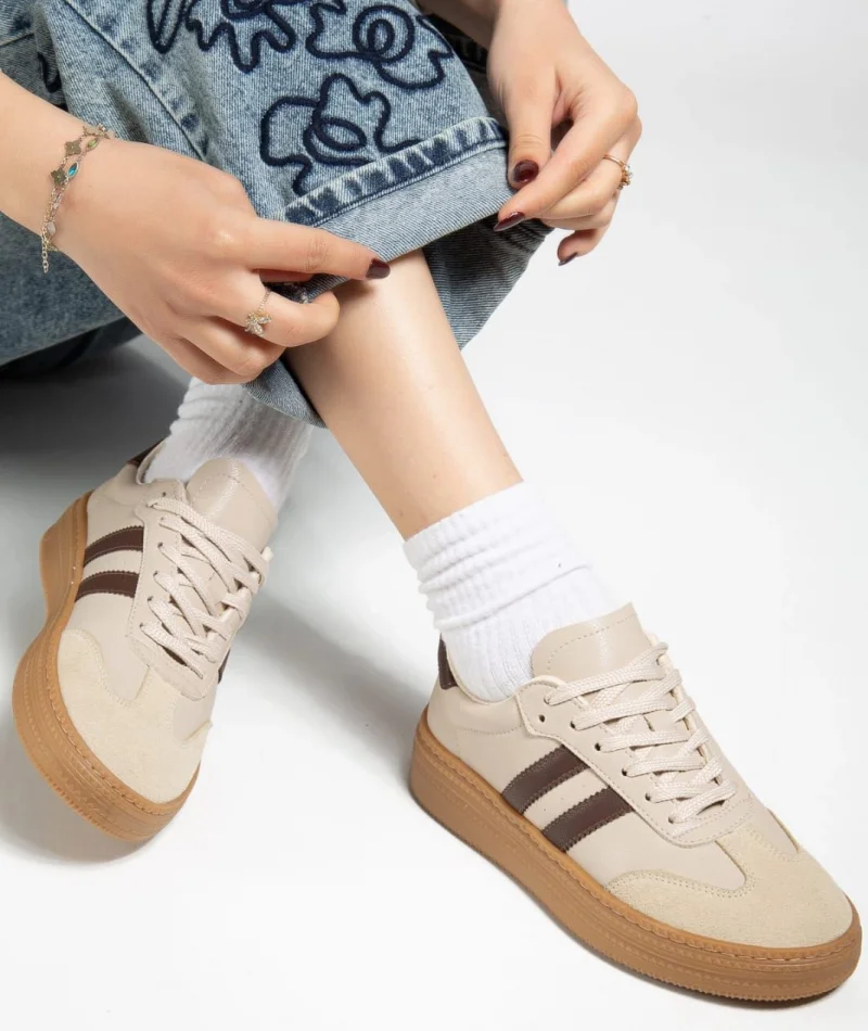 Nova Spor Gum Taban Günlük Sneaker - Bej
