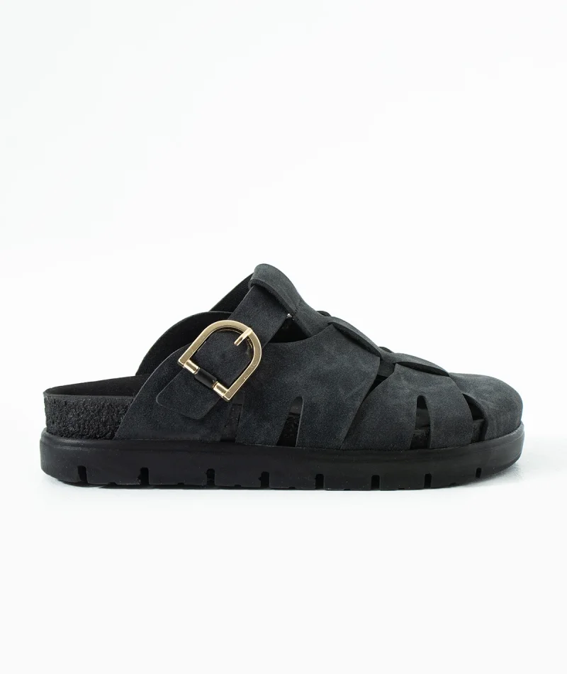 Arven Premium Spider Pattern Sandals - Black