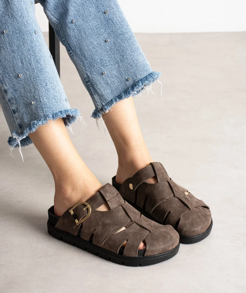 Arven Premium Örümcek Model Terlik - Kahve