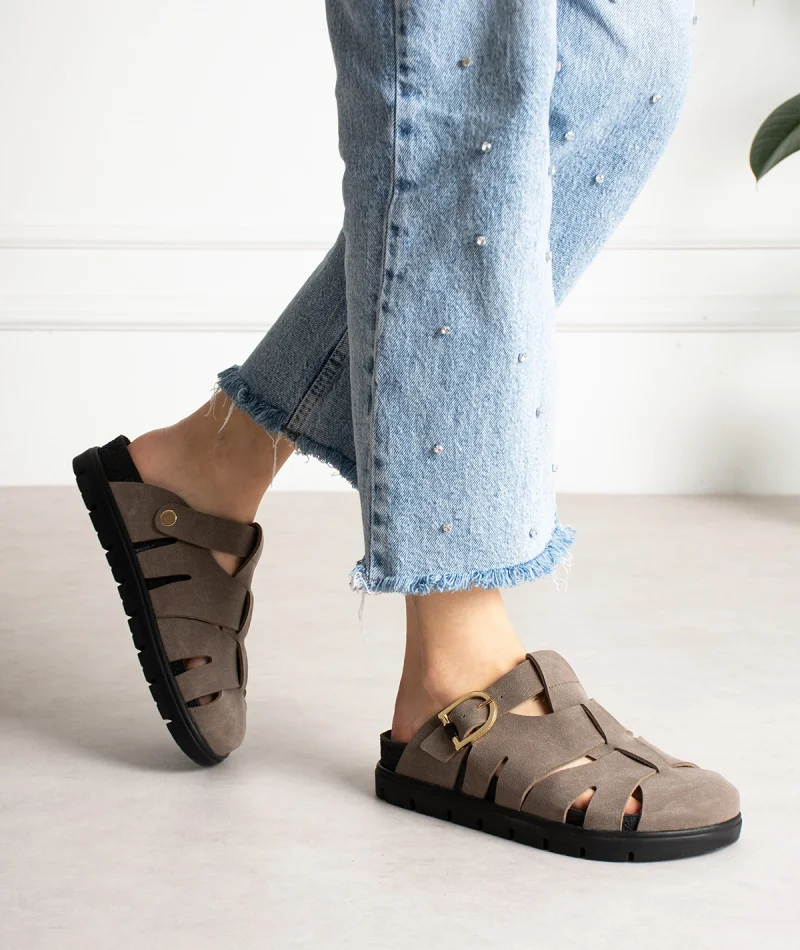 Arven Premium Örümcek Model Terlik - Vizon