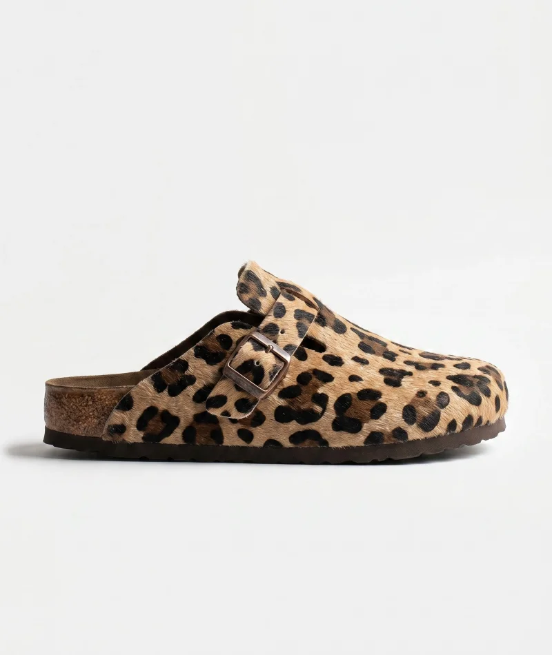 Doston Slippers Comfortable Sole, City Style - Leopard Coffee