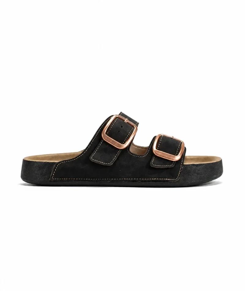 Lena Black Womens Slippers - Orthopedic, Lightweight, Non-Slip Sole