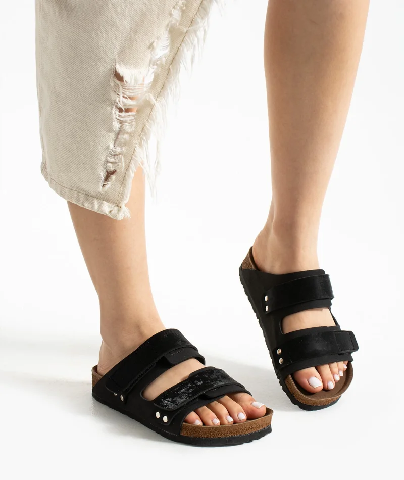 Duoflex Kadın Terlik Siyah – Ultra Hafif Ortopedik Kaymaz Taban Günlük