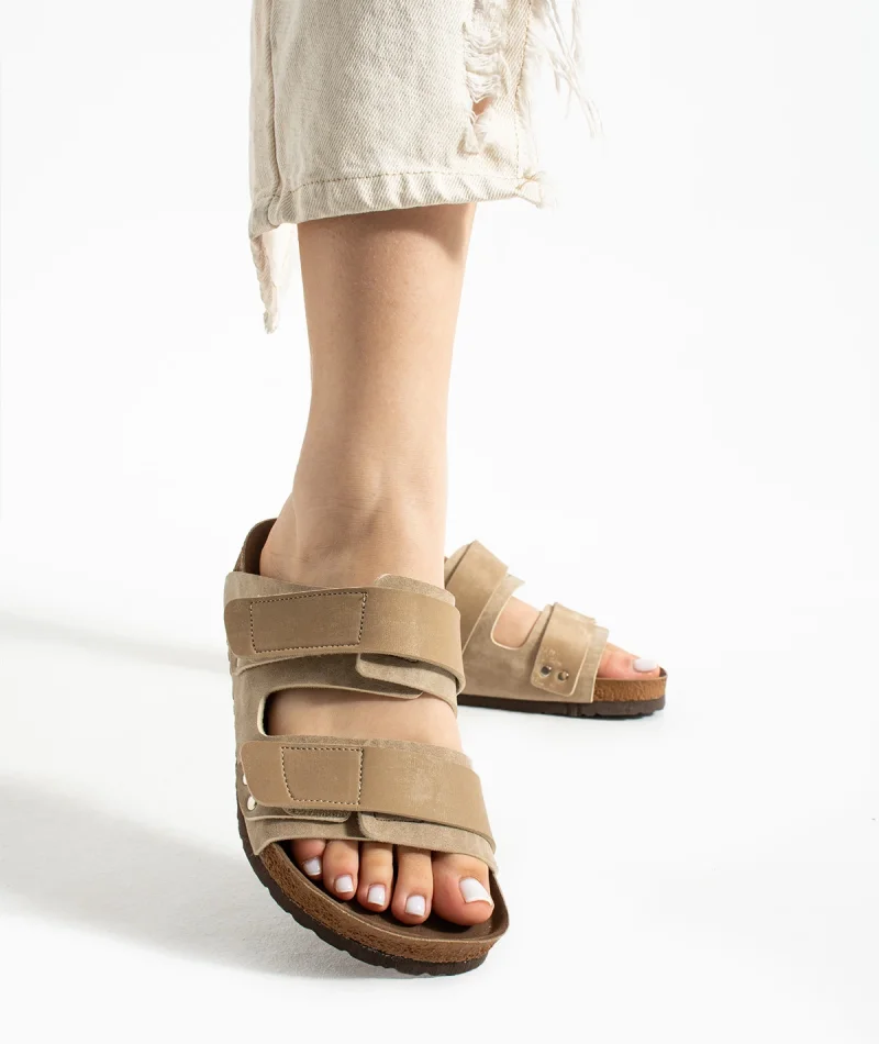 Duoflex Kadın Terlik Bej – Ultra Hafif Ortopedik Kaymaz Taban Günlük