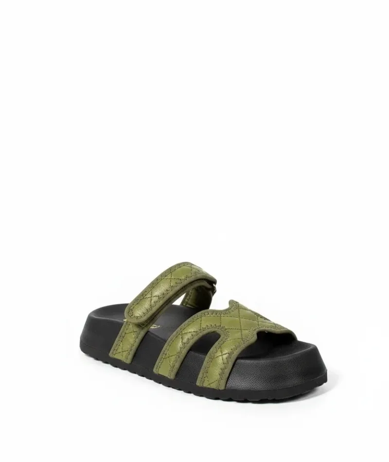 Kapitone Farmer Ev Dış Mekan Kadın Terlik – Haki