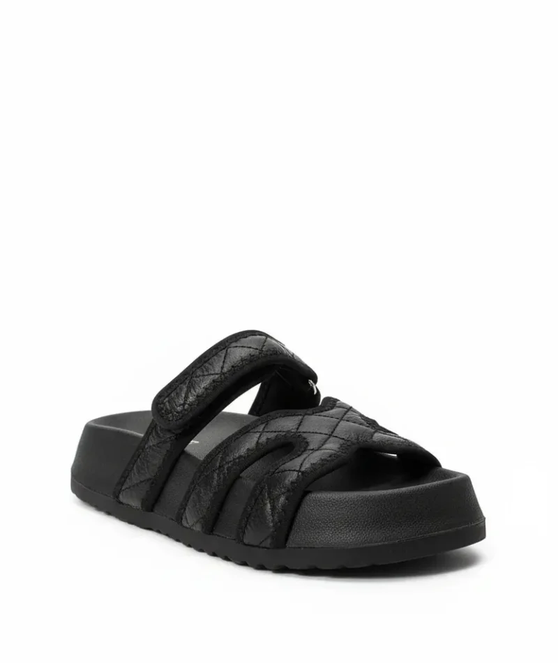 Kapitone Farmer Ev Dış Mekan Kadın Terlik – Siyah