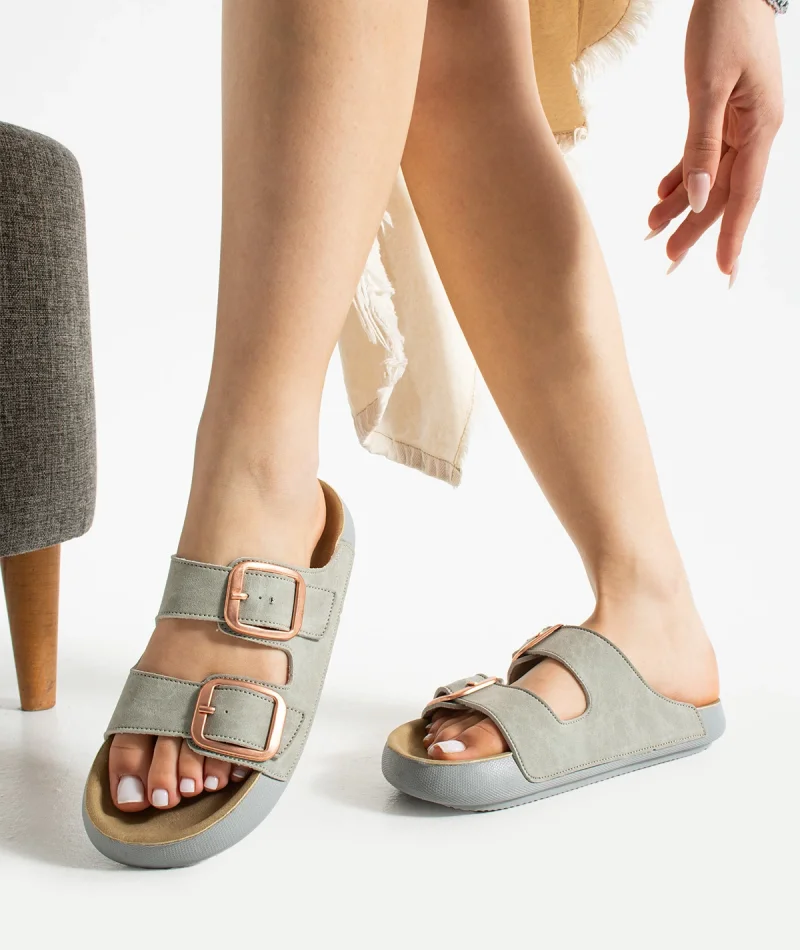 Lena Taş Kadın Terlik – Ortopedik, Hafif, Kaymaz Taban